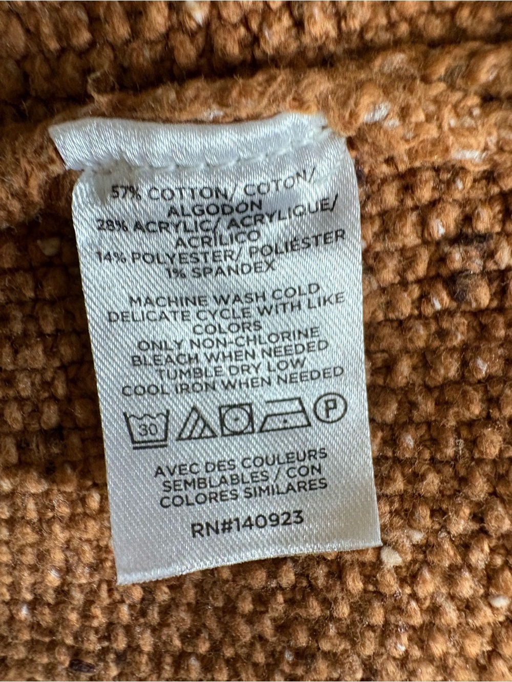 LOFT Rust Brown Button-Front Cardigan - Picture 4 of 6